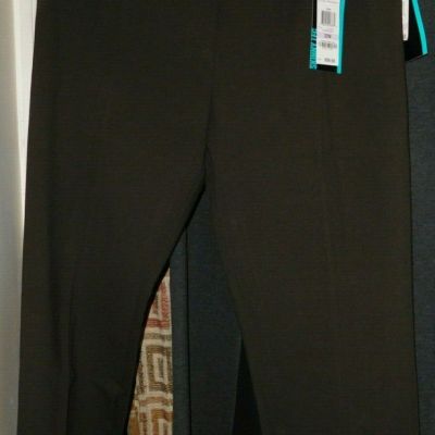 NWT 22W STYLE & CO SKINNY LEG COMFORT WAIST MID RISE KNIT PANTS BROWN SEAMED LEG